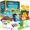 National Geographic Summer Flower & Herb Gardening Kit for Kids - Gardening Set with 3 Stainless Steel Pots, Paint & Stickers, Outdoor Toys, Craft Kits, Kids Plant Growing Kit, Easter Basket Stuffers